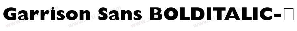 Garrison Sans BOLDITALIC字体转换